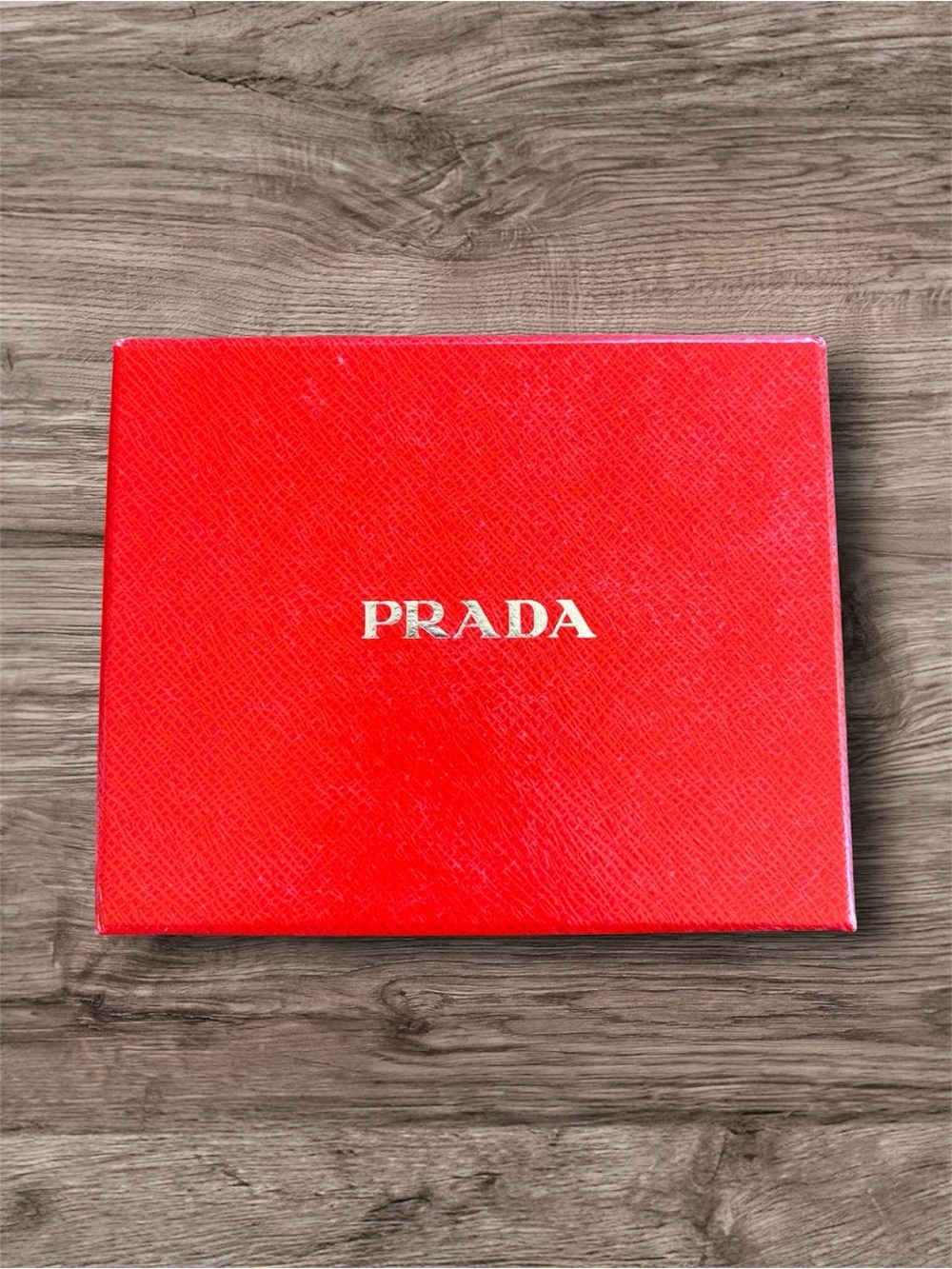 PRADA Authentic Red Saffiano Luxury Presentation Gift Storage Box Set